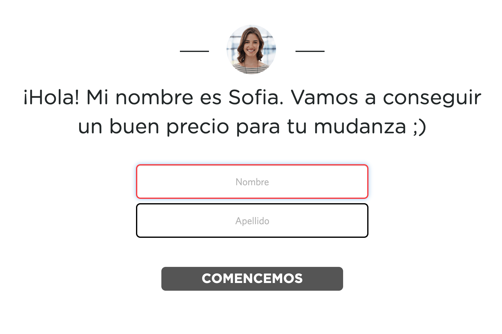 pantallazo de Sofia, el bot de mudango